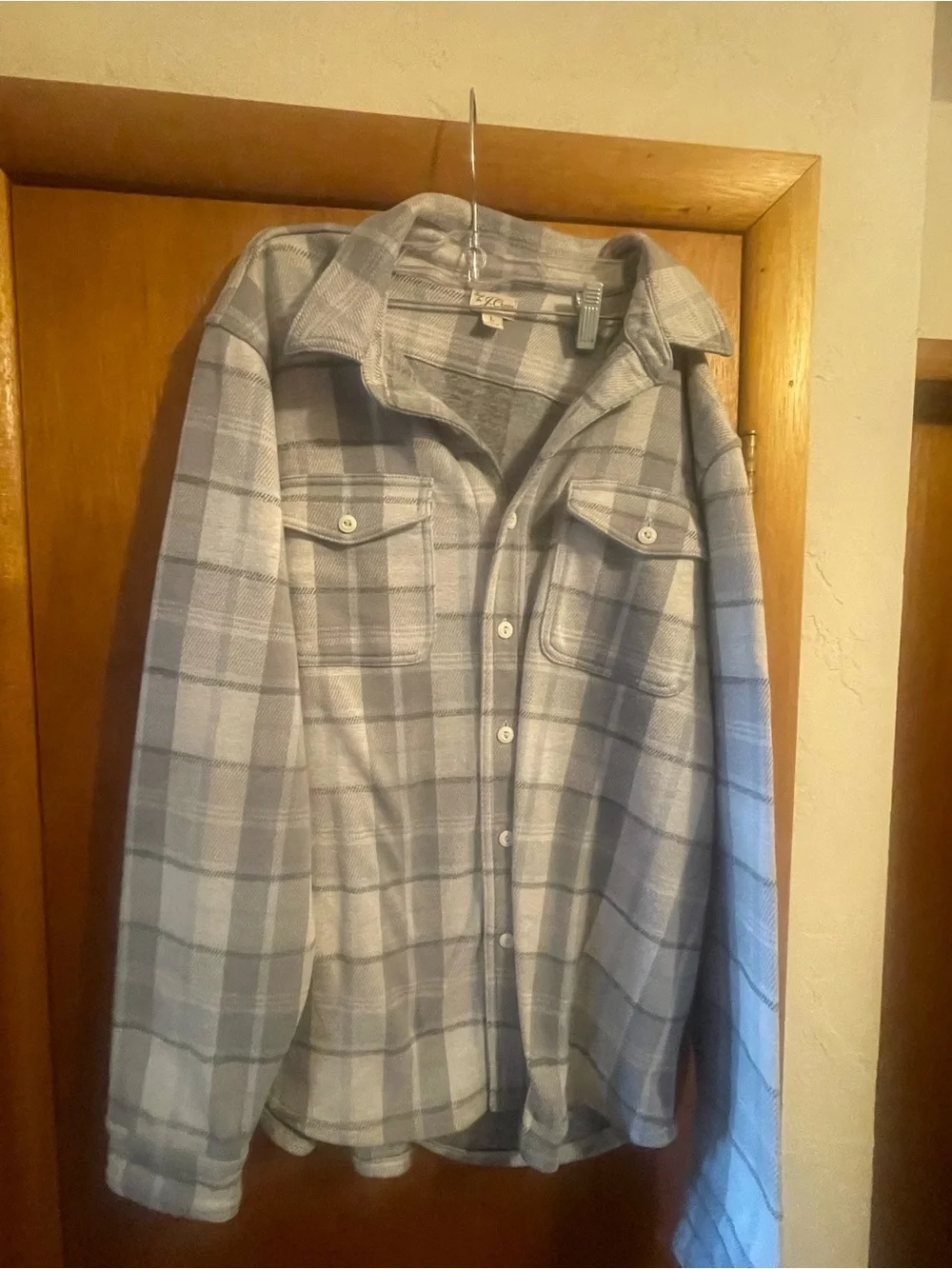 J Crew Woman’s Large Gray Plaid Flannel Shacket